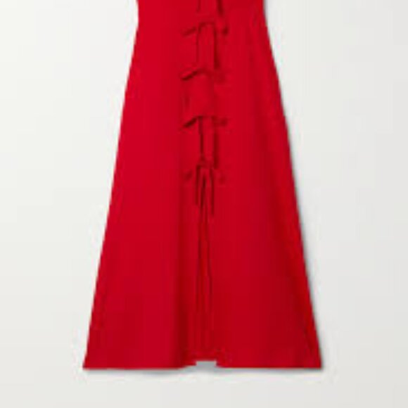 Reformation Eddie Midi Dress in Red - Picture 2 of 10
